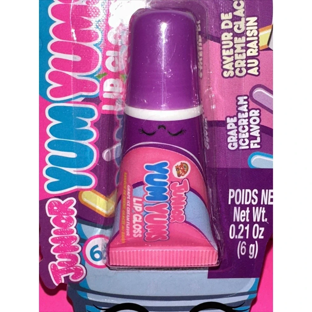 Junior Yum Yums Lip Gloss Set Yoyo World Grape Strawberry Ice Cream 2 Pack NEW